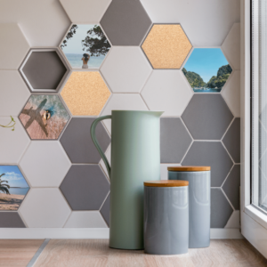 Hexagon fototegels muurdecoratie